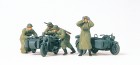 16580 Preiser WWII German crew pushing motorcycle kit